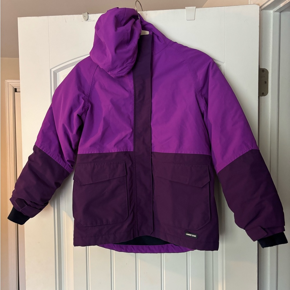 Lands' End Kids Purple Waterproof Insulated Squall Jacket